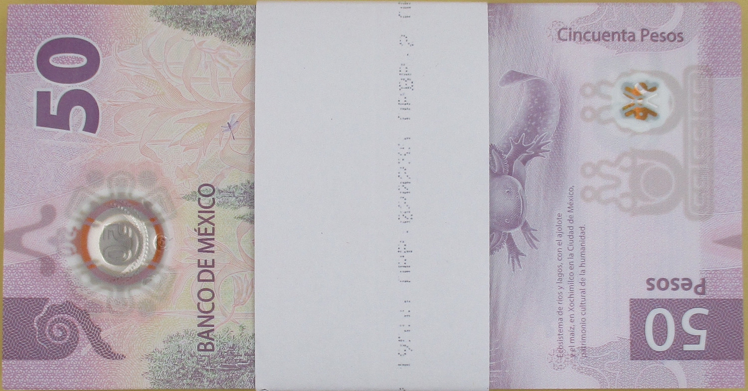 PACZKA bankowa (100szt) obiegowy 50 pesos