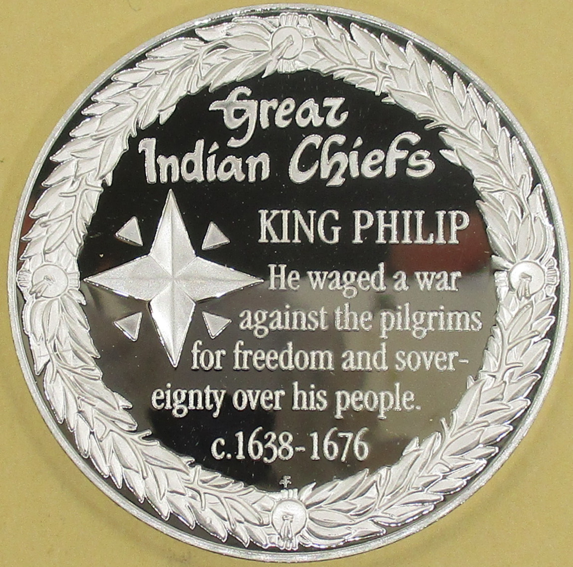 Zdjęcie do The Great Indian Chiefs King Philip indianie Wampanoagowie Ag