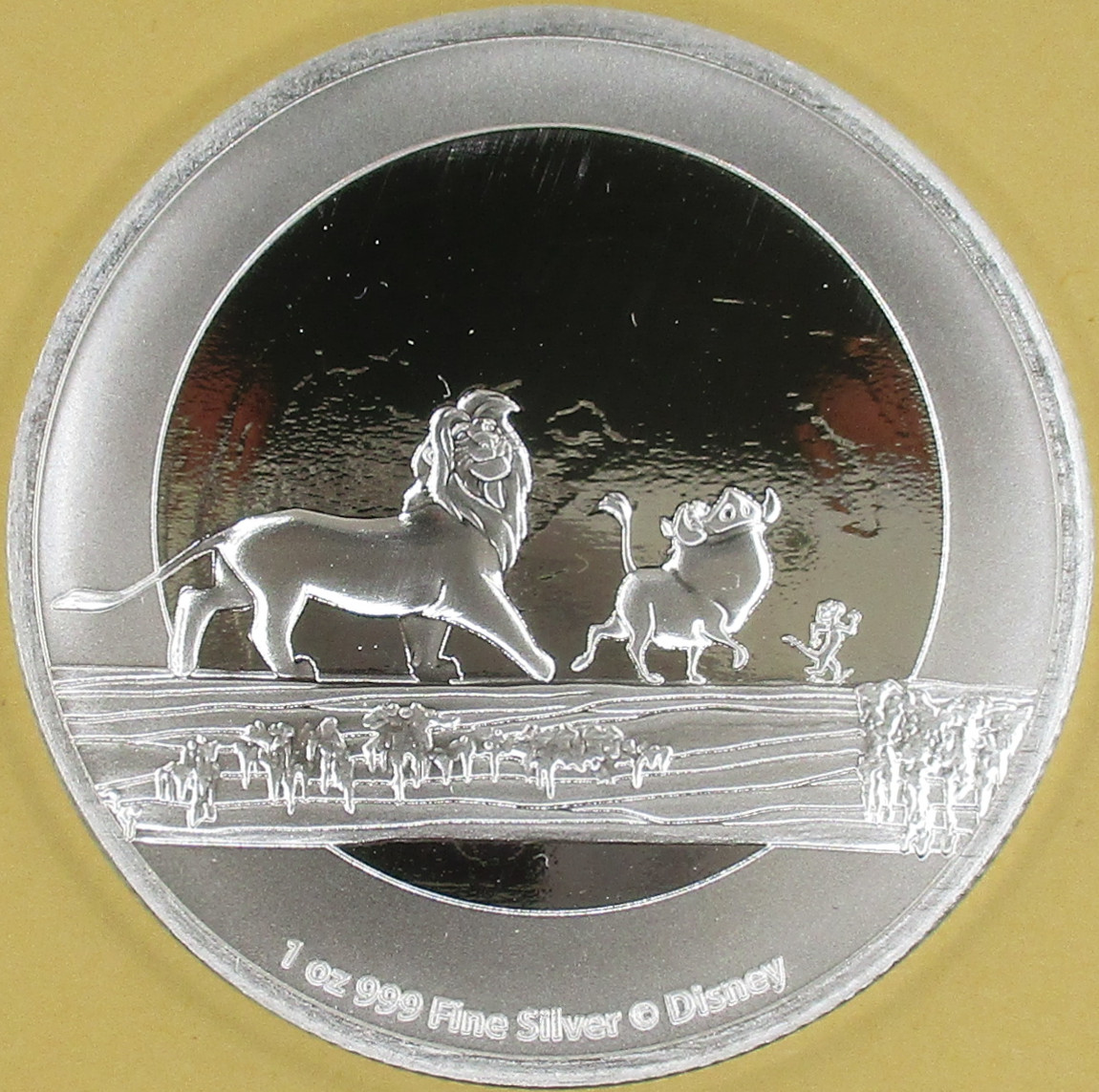 Disney Król Lew Timon i Pumba 1oz Ag 999 2 dolary