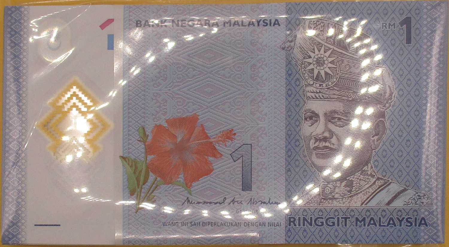 PACZKA bankowa (100szt) obiegowy 1 ringgit ringit