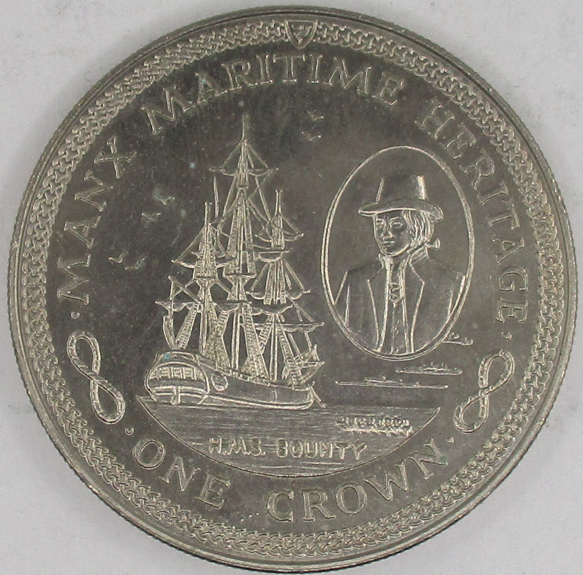 Manx Maritime Heritage HMS Bounty William Bligh 1 crown