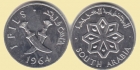 ARABIA POŁUDNIOWA 1964 Obiegowe 1 fils 