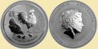 AUSTRALIA 2017 Silver Lunar Year of the Rooster srebro lokacyjne 1oz Ag 999 rok koguta 