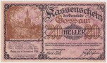 AUSTRIA 1920 NOTGELD Gossam 20 Heller 