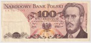 POLSKA 1976 Obiegowe 100 złotych Seria AD Ludwik Waryński 