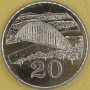 ZIMBABWE 1997 Obiegowe 20 cent most na rzece Sabi 