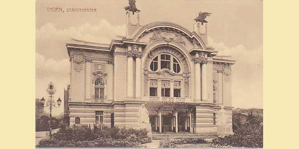 Pocztówka : Toruń Thorn - Teatr Miejski Stadttheater