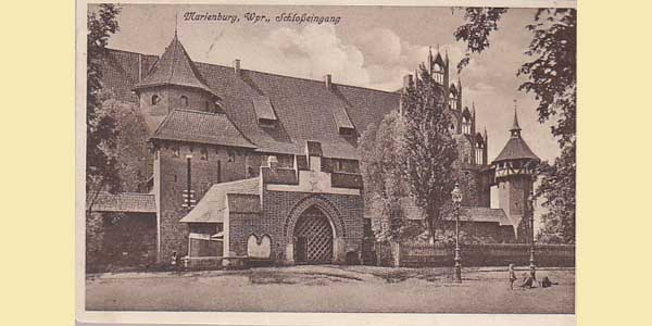 Pocztówka : Malbork (Marienburg) - Schlosseingang