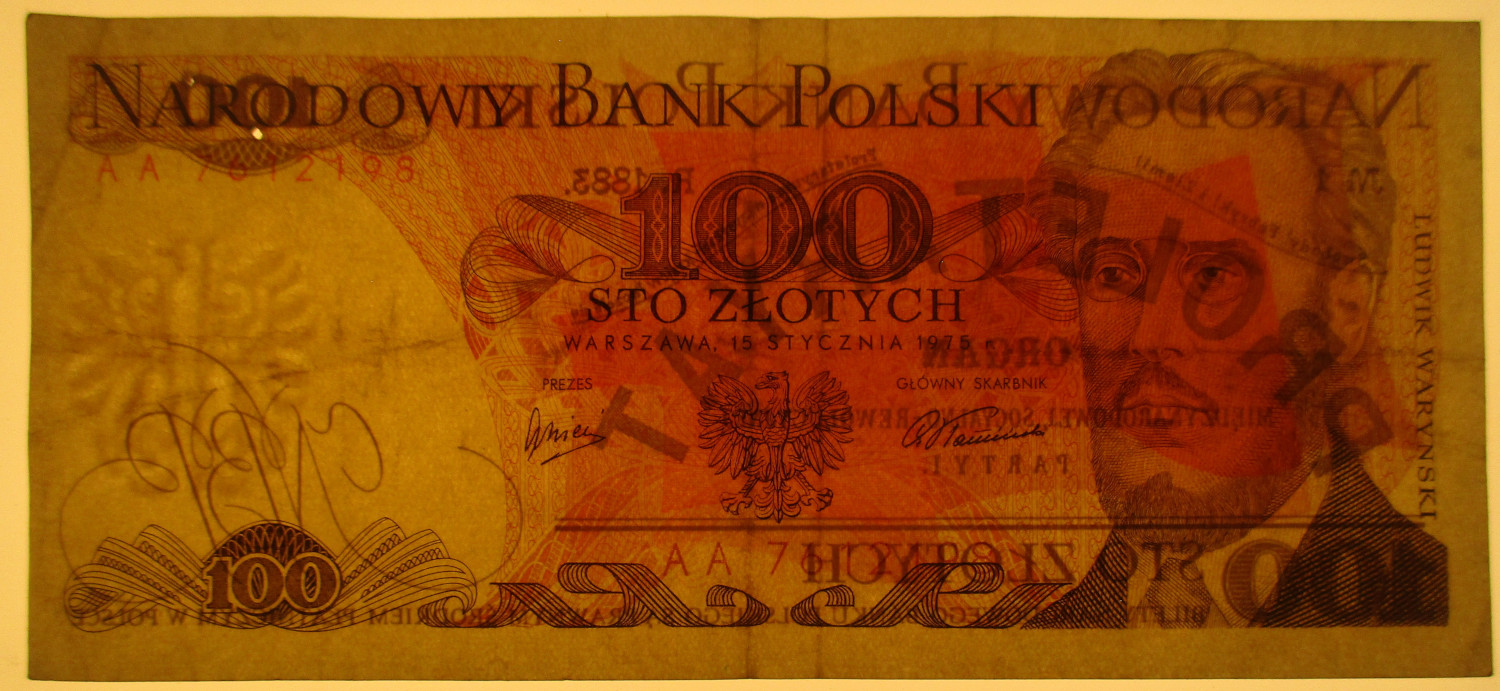 Zdjęcie do Obiegowe 100 złotych Seria AA Ludwik Waryński