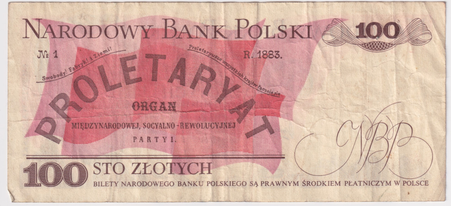 Zdjęcie do Obiegowe 100 złotych Seria AA Ludwik Waryński