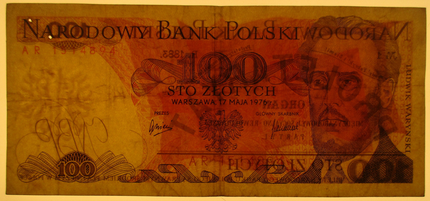 Zdjęcie do Obiegowe 100 złotych Seria AA Ludwik Waryński