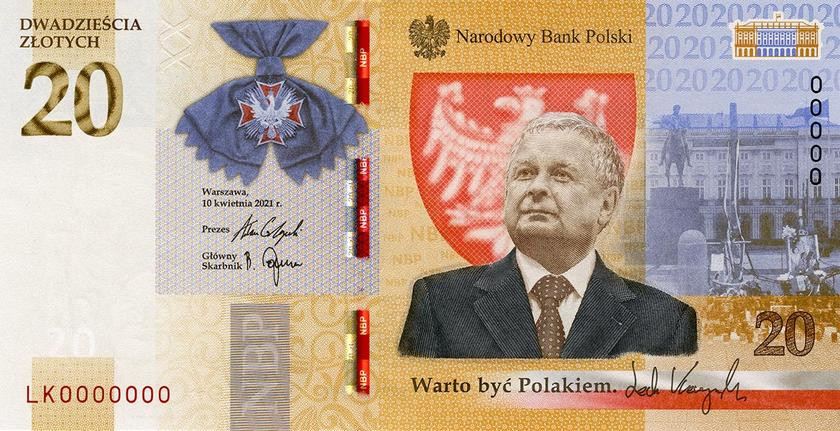 Lech Kaczyński Warto być Polakiem 20 złotych